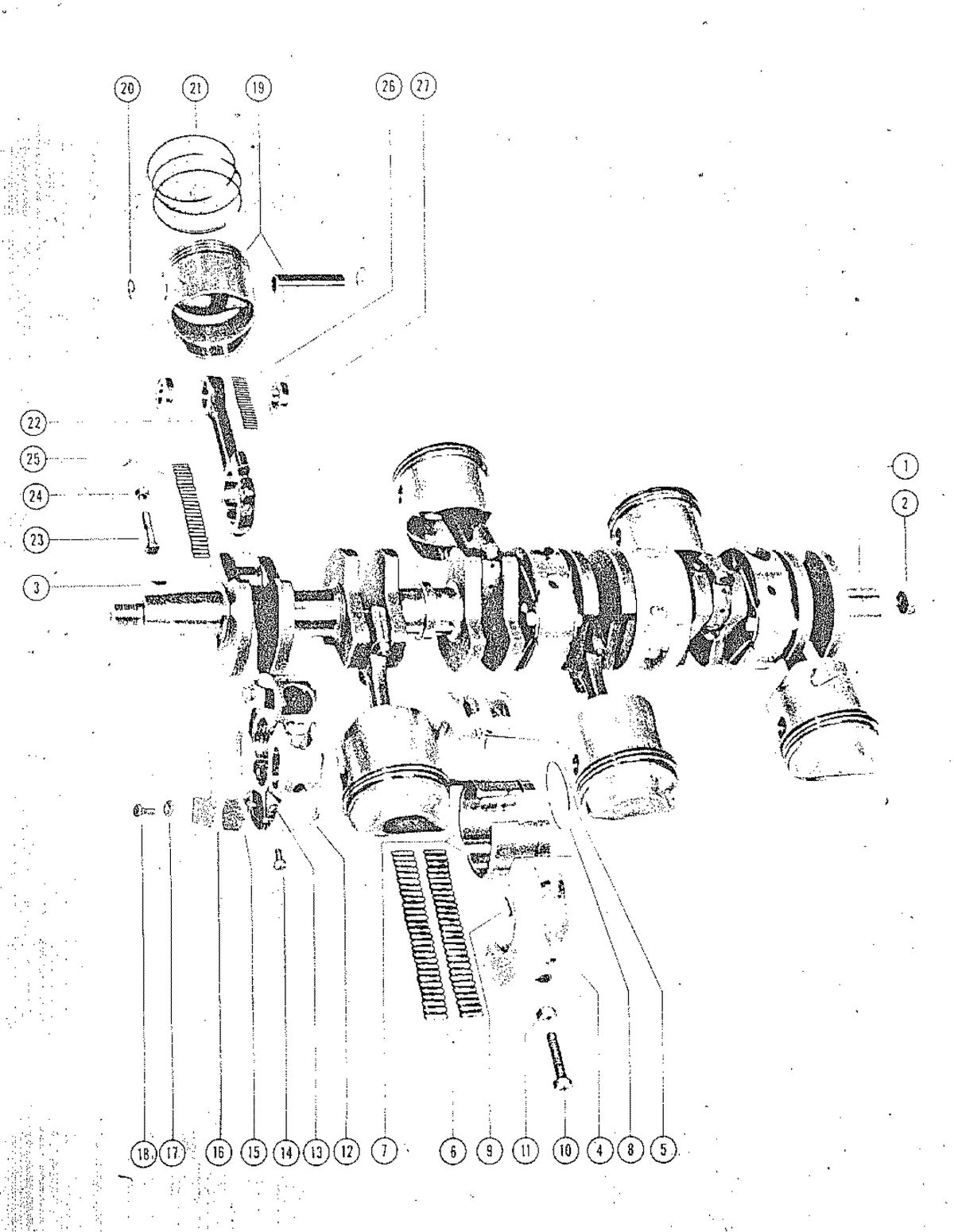 MARK MARK 78, MARK 75A, MARK 78A CRANKSHAFT, PISTON AND CONNECTING ROD ASSEMBLY