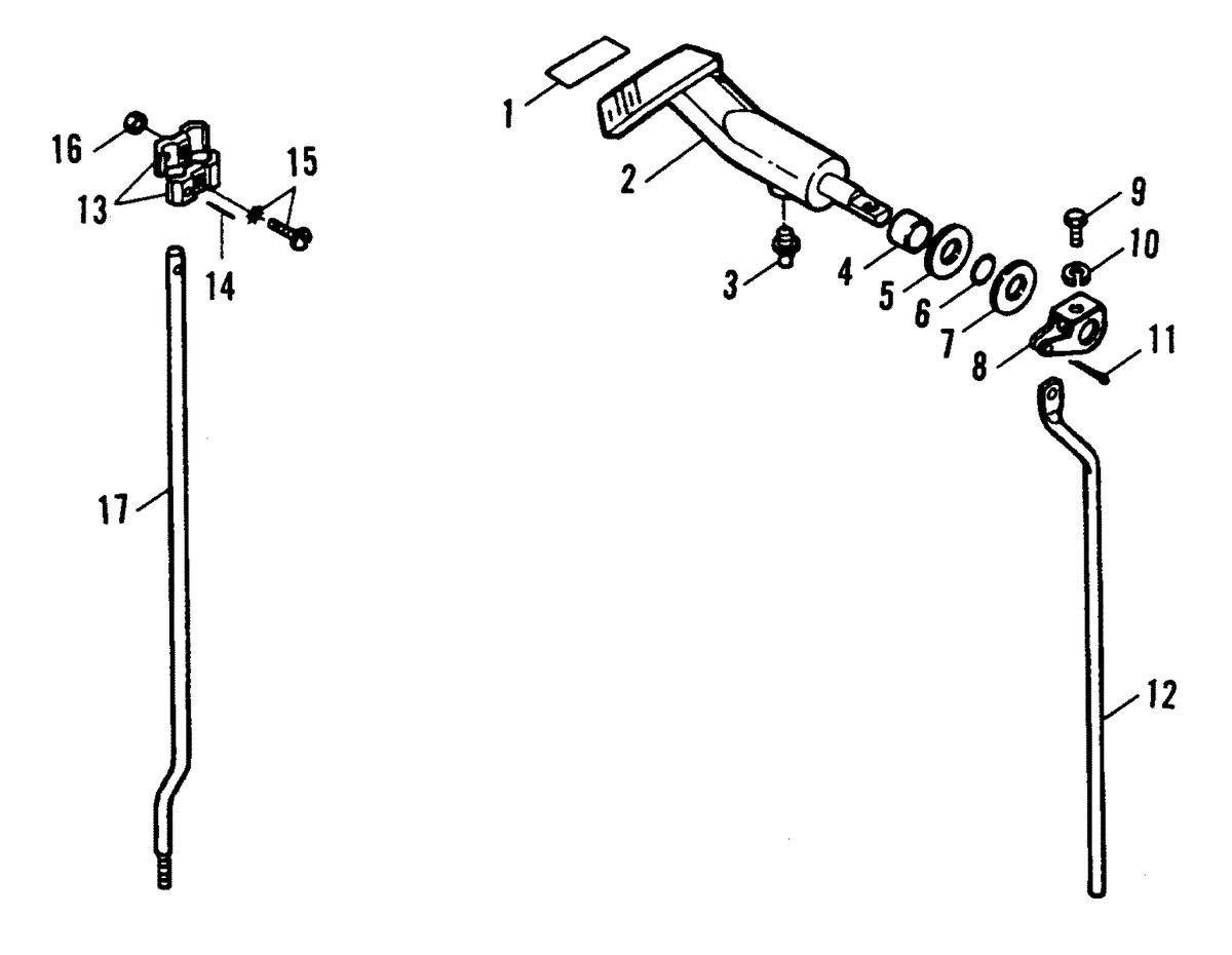 FORCE 5 HP SHIFT LINKAGE (ALL MODELS)