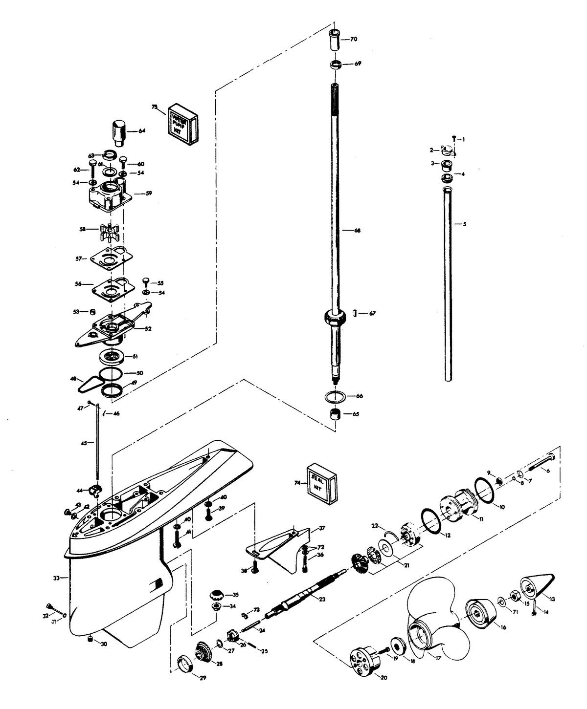 CHRYSLER 115 H.P. GEAR HOUSING