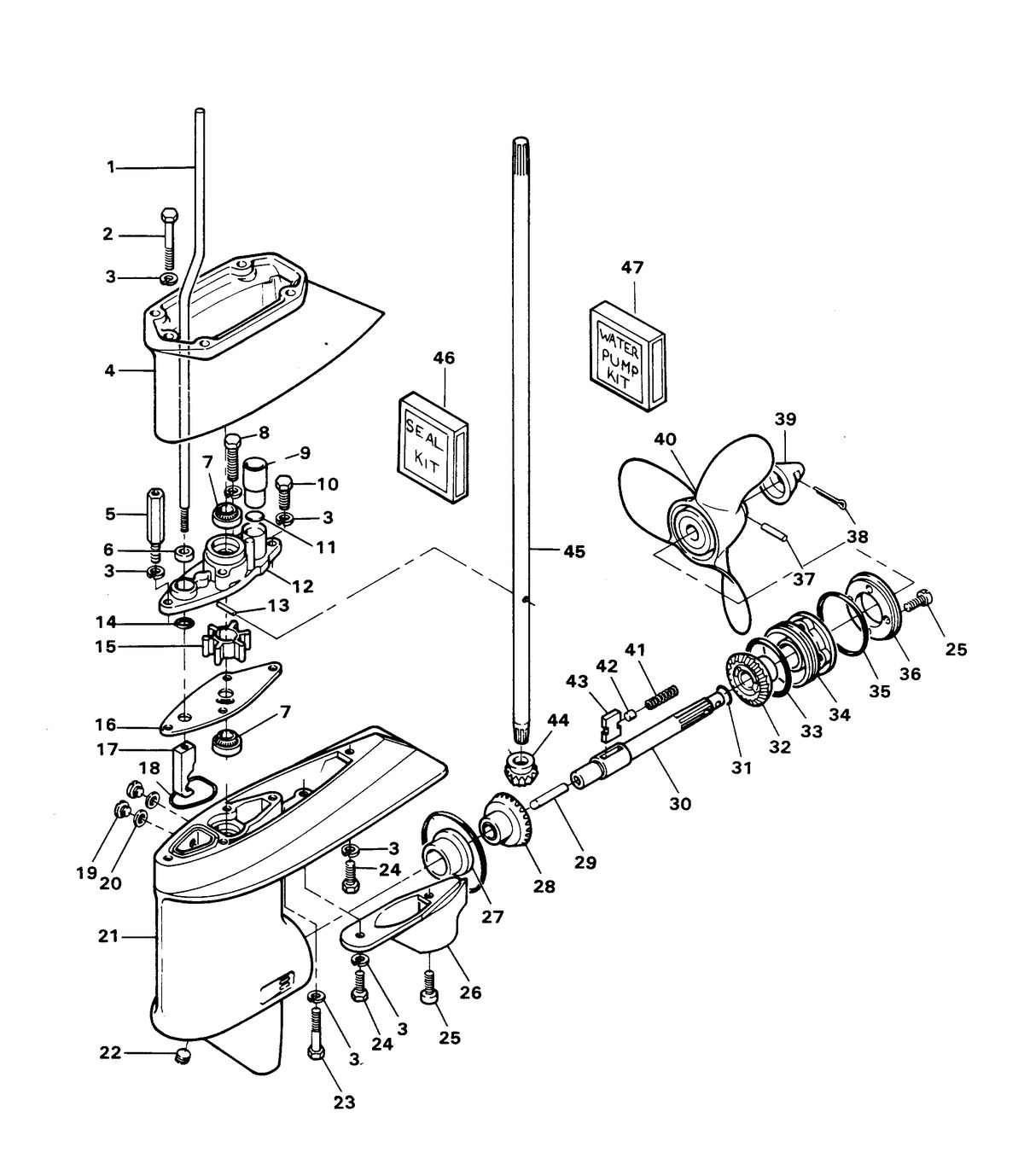 CHRYSLER 6 HP SPECIAL GEAR HOUSING