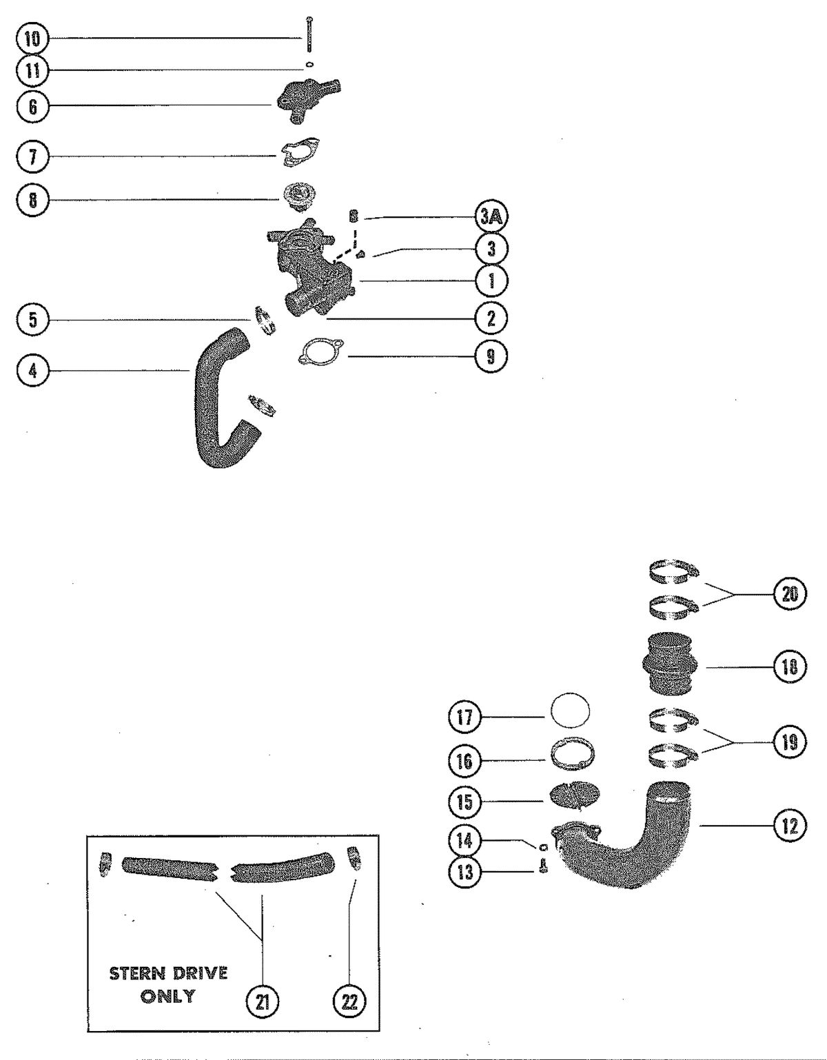 MERCRUISER 330 ENGINE (G.M.) THERMOSTAT HOUSING