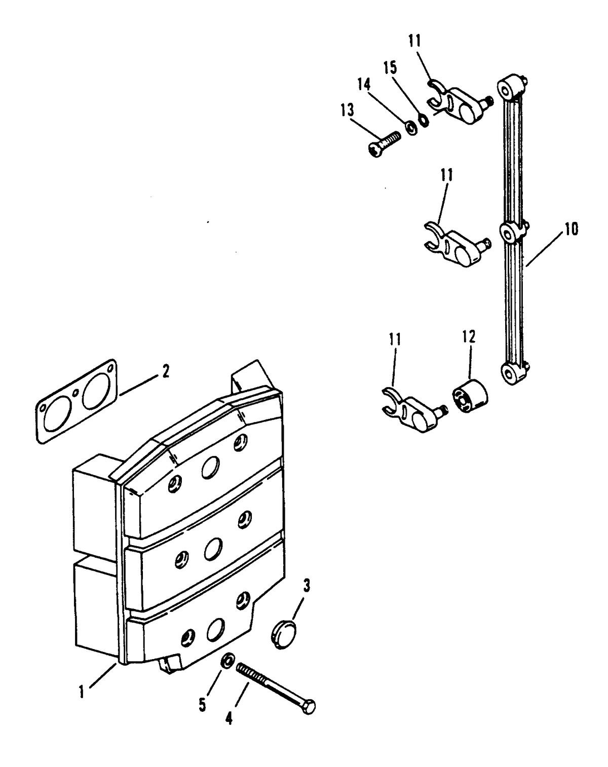 RACE OUTBOARD 2.5L (CARB) SOUND ATTENUATOR AND LINKAGE