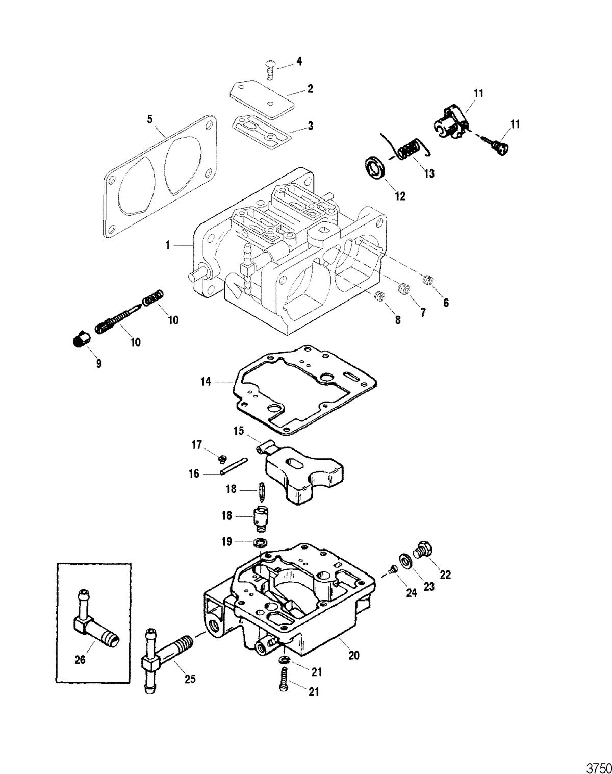 SPORTJET 175 XR2 JET DRIVE Carburetor(Serial Number 0E369300 Thru 0E420153)