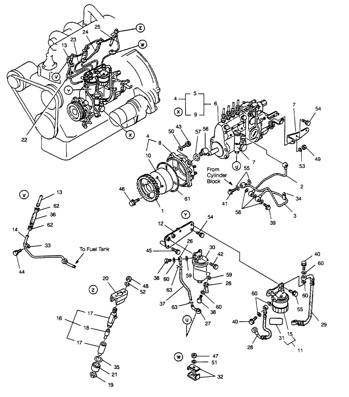 U.S. MARINE US MARINE W04CTA (150 H.P.) DIESEL FUEL SYSTEM