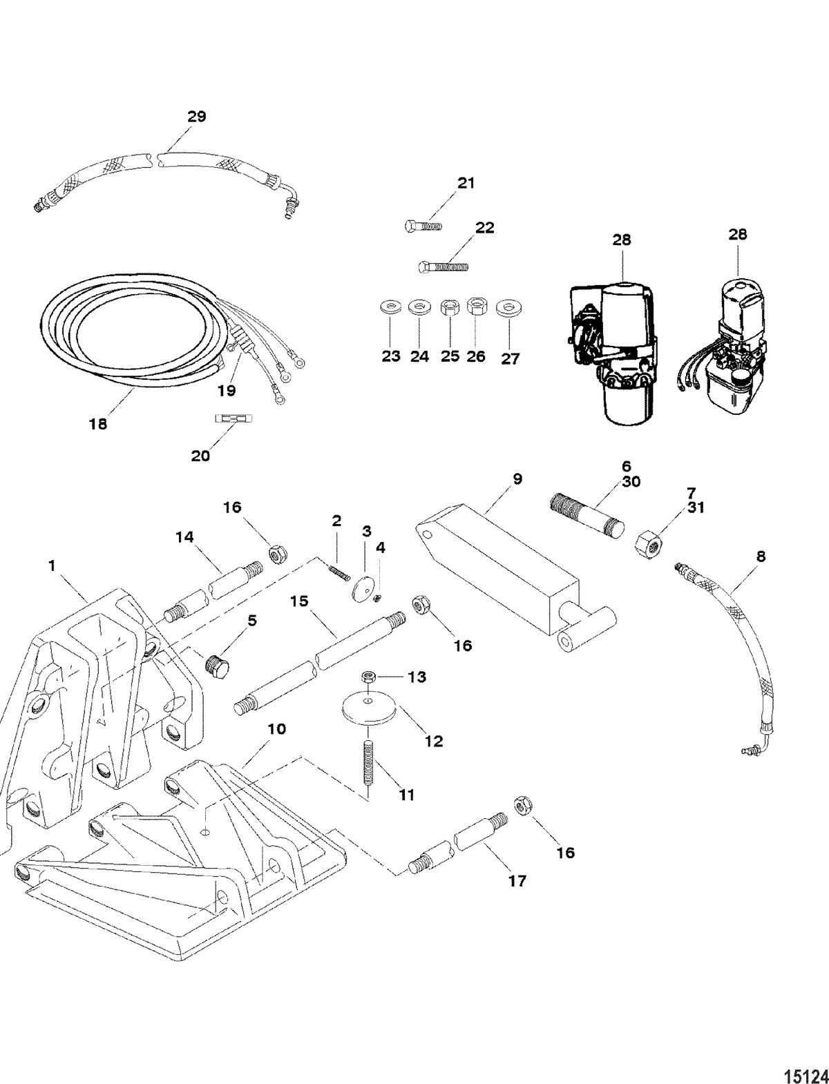 ACCESSORIES TRIM / TILT / LIFT SYSTEMS AND COMPONENTS K Plane, 150S(845702A1 / 845703A1 / 845711A2)