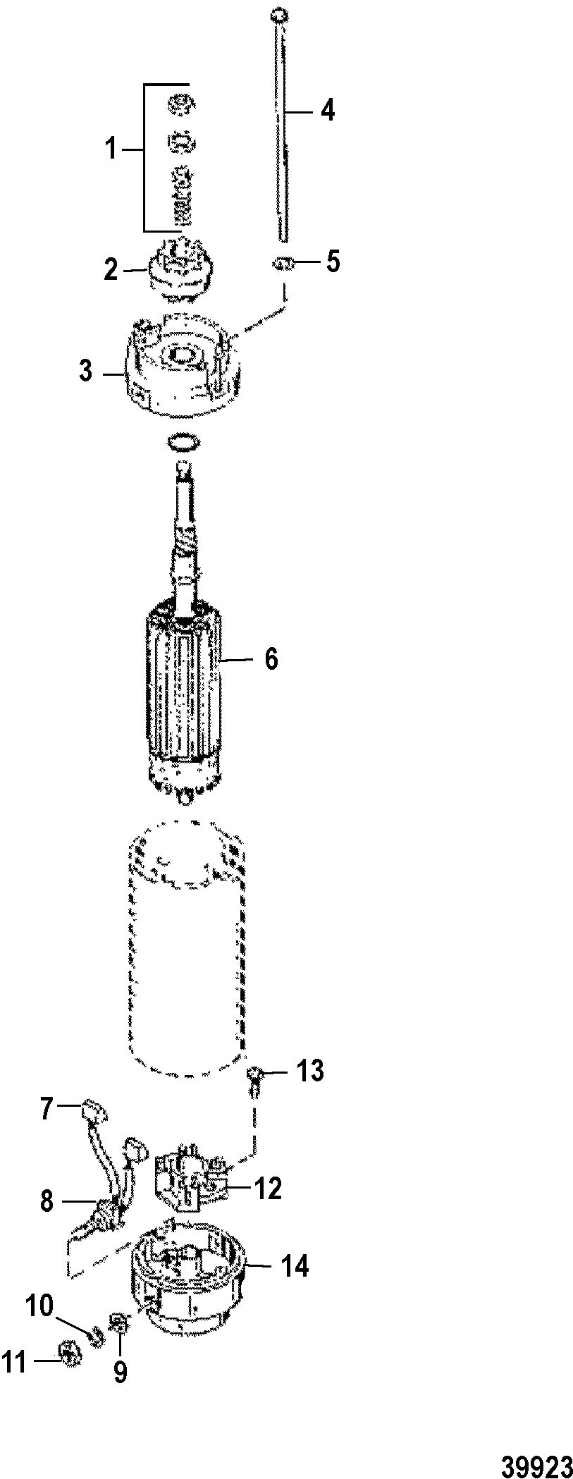 MERCURY MERC 80 STARTER MOTOR ASSEMBLY(BOSCH)