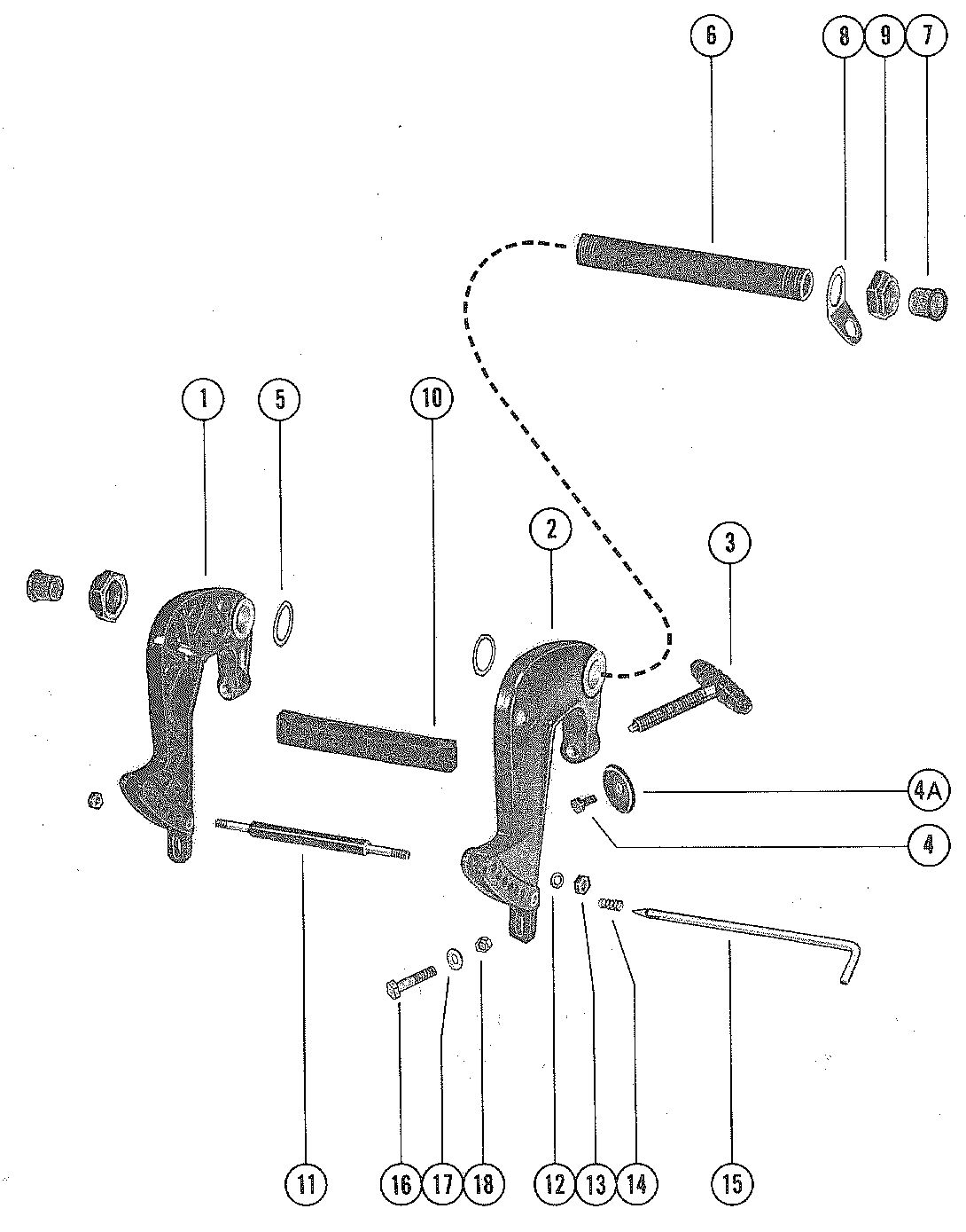 MERCURY MERC 75 CLAMP BRACKET ASSEMBLY