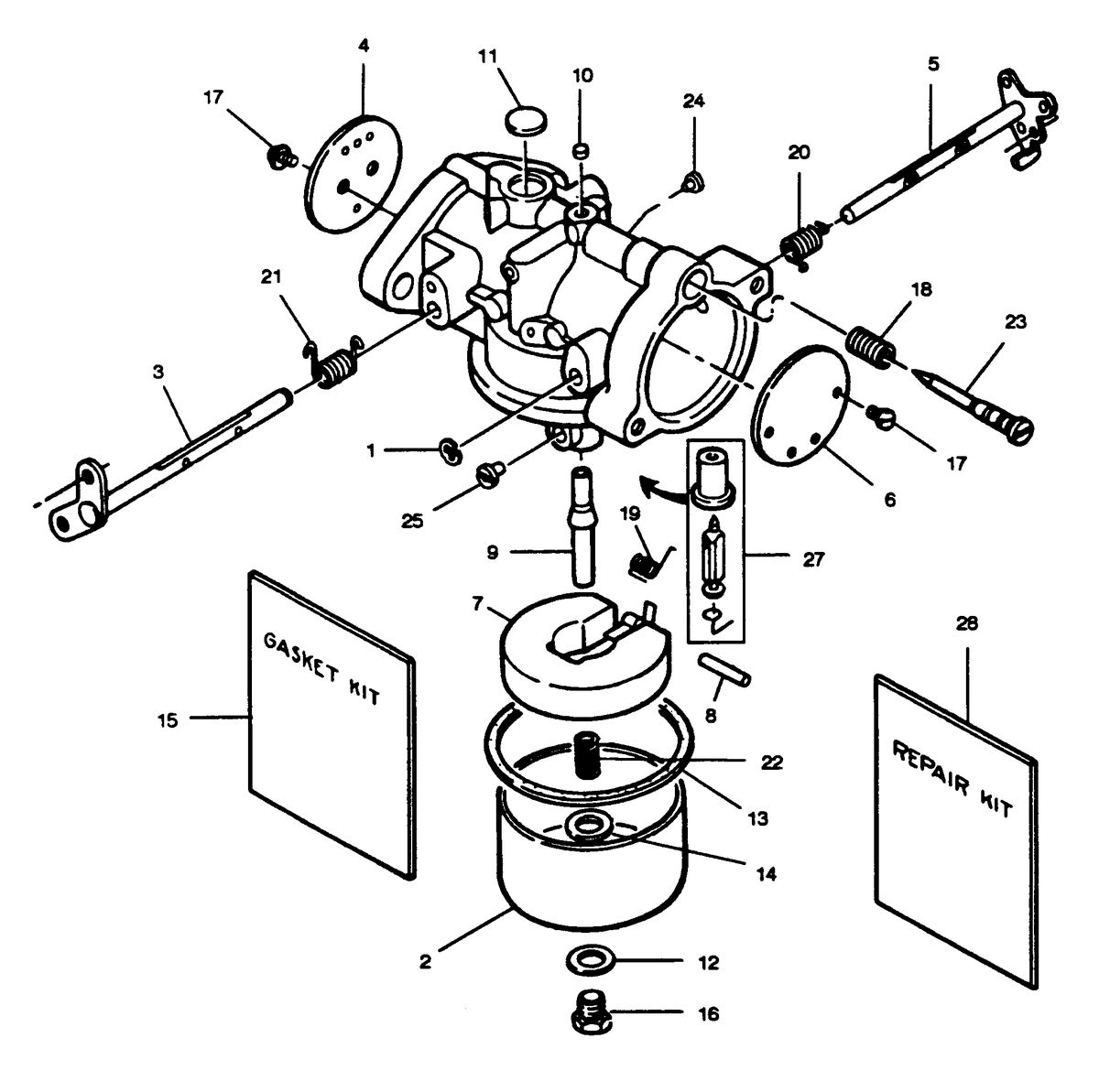 FORCE FORCE 1989 85 H.P. "A" MODELS CARBURETOR