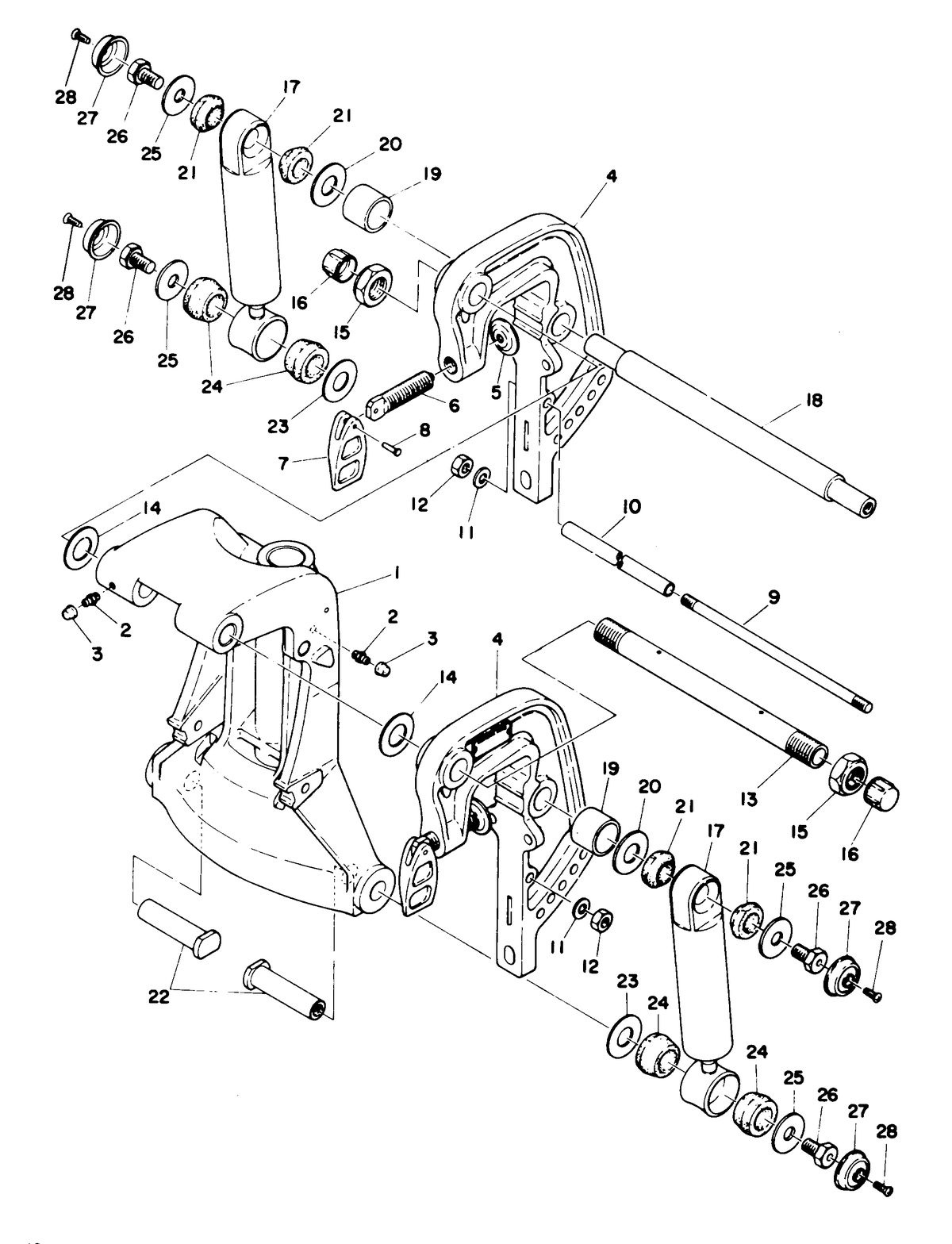MARINER 55 HORSE POWER CLAMP AND SWIVEL BRACKET