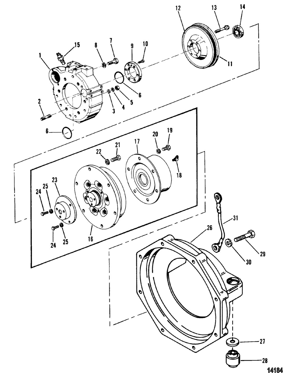 MERCRUISER CUMMINS/MERCRUISER DIESEL 3.0L/150 3.6L/180 Flywheel Housing(Sterndrive)