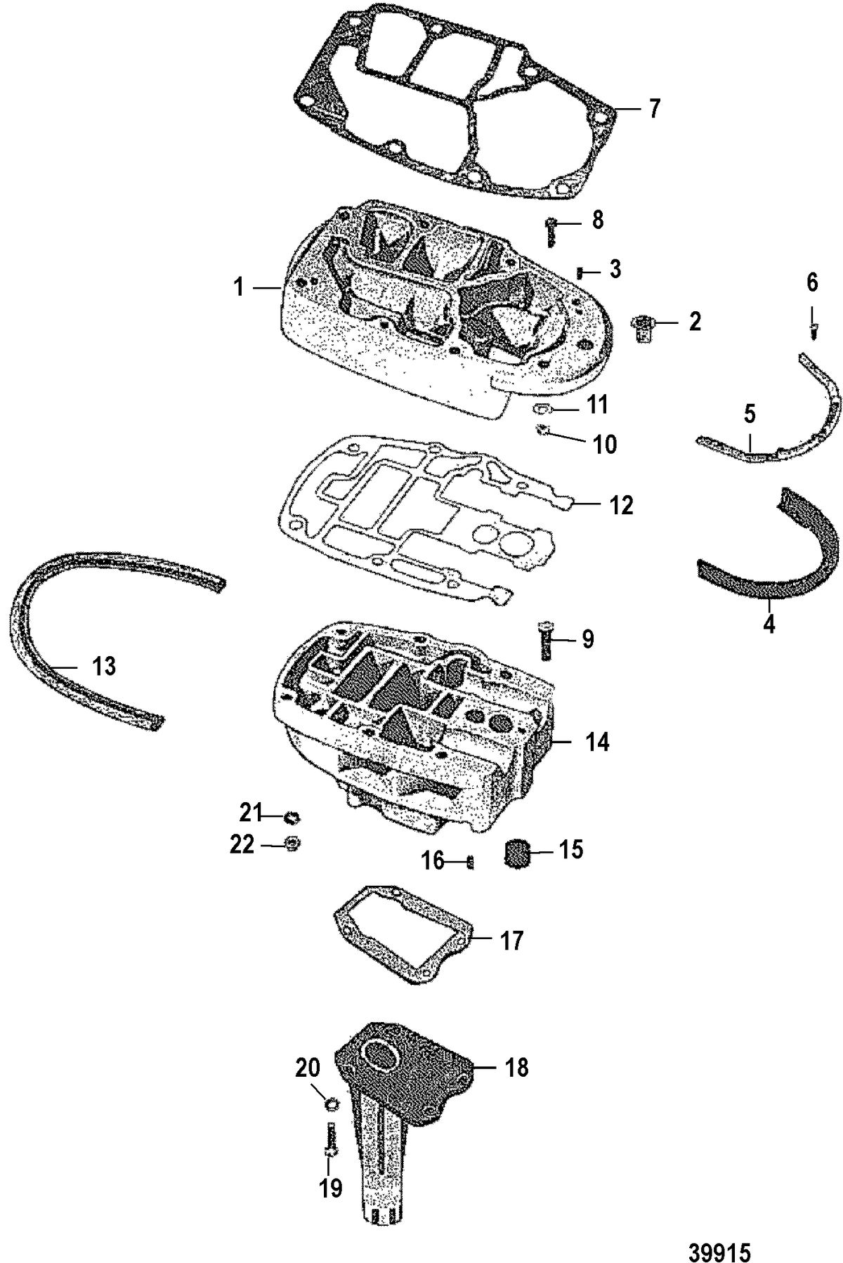 MERCURY MERC 80 EXHAUST EXTENSION PLATE