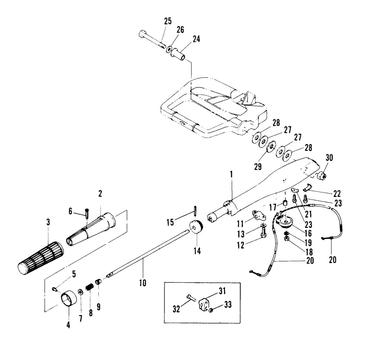 MARINER MARINER 40A HORSEPOWER STEERING HANDLE