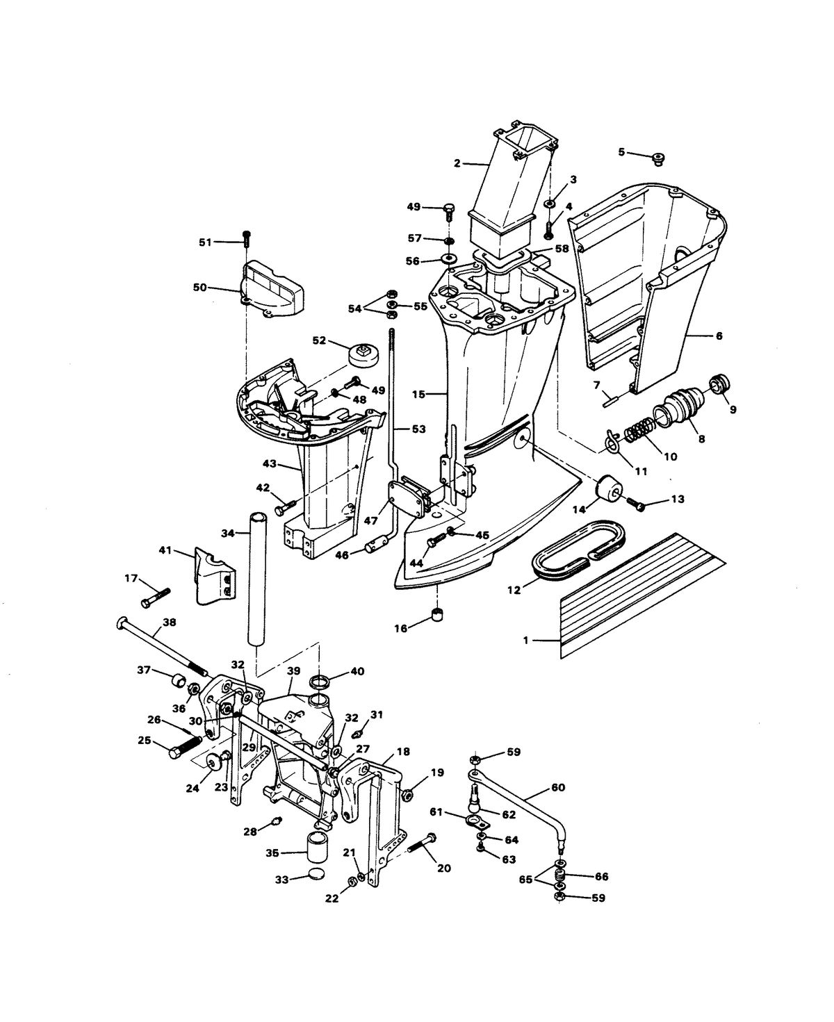 CHRYSLER 115 H.P. MOTOR LEG