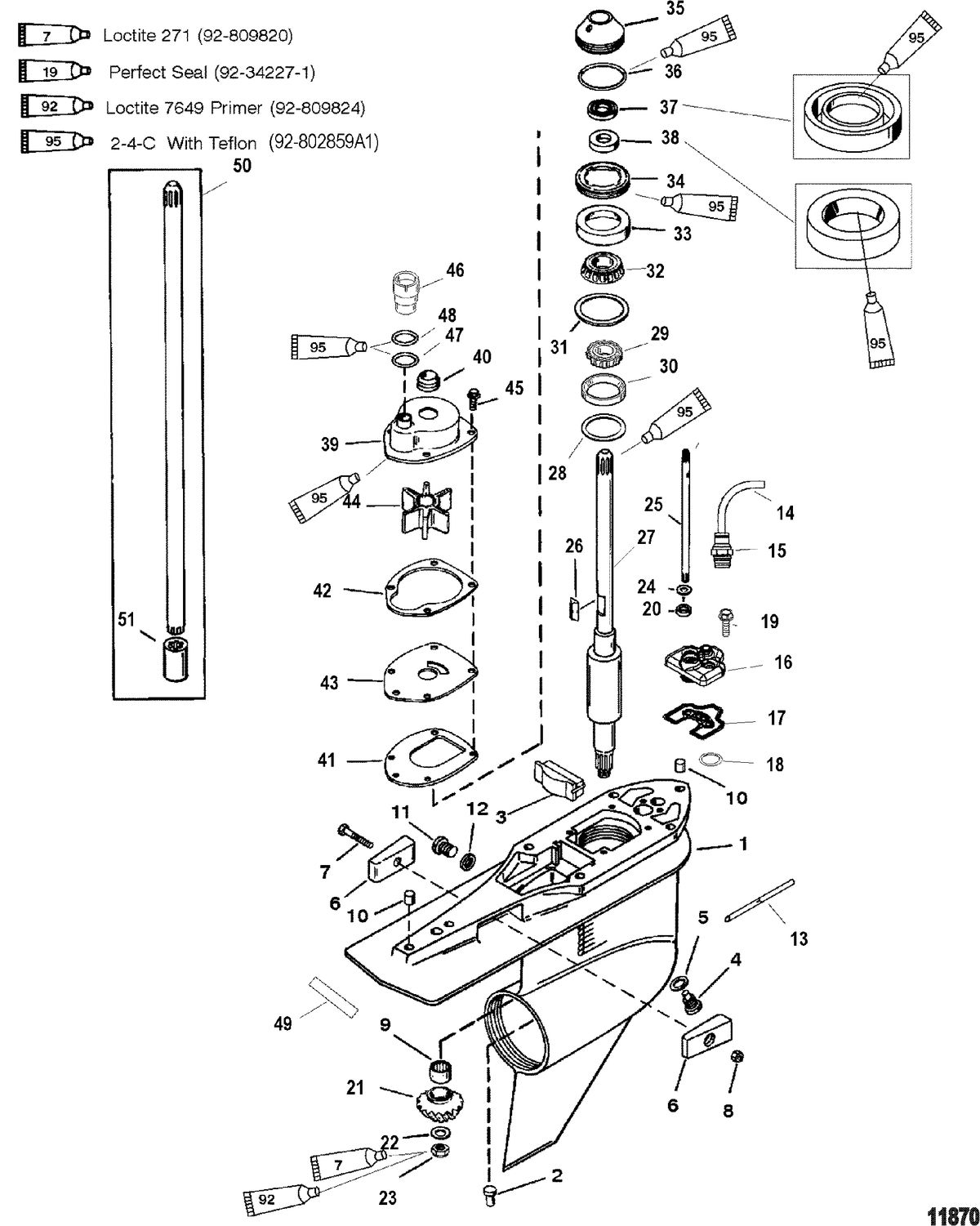RACE OUTBOARD PARTS MANUAL 300X (3.0L EFI) PRO MAX Gear Housing, Driveshaft-Counter-FleetMaster