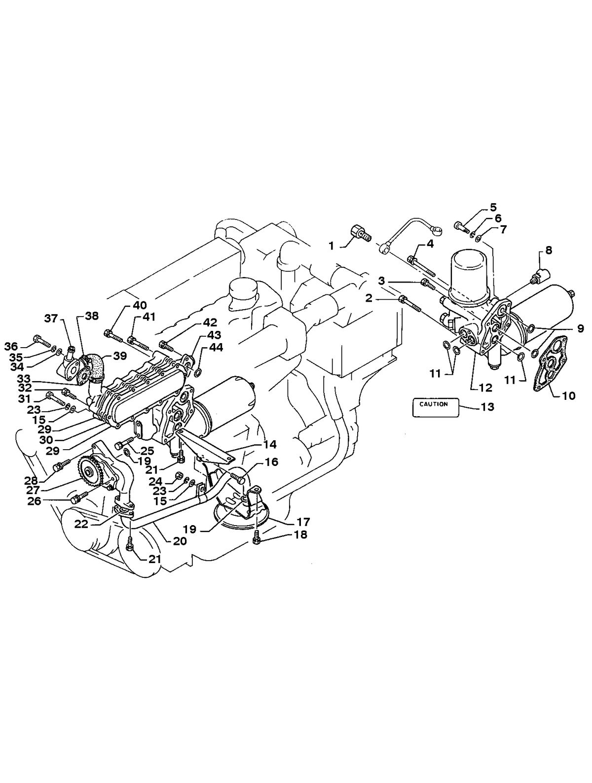 MERCRUISER HINO 175/220 LUBRICATING SYSTEM (220 H.P.)