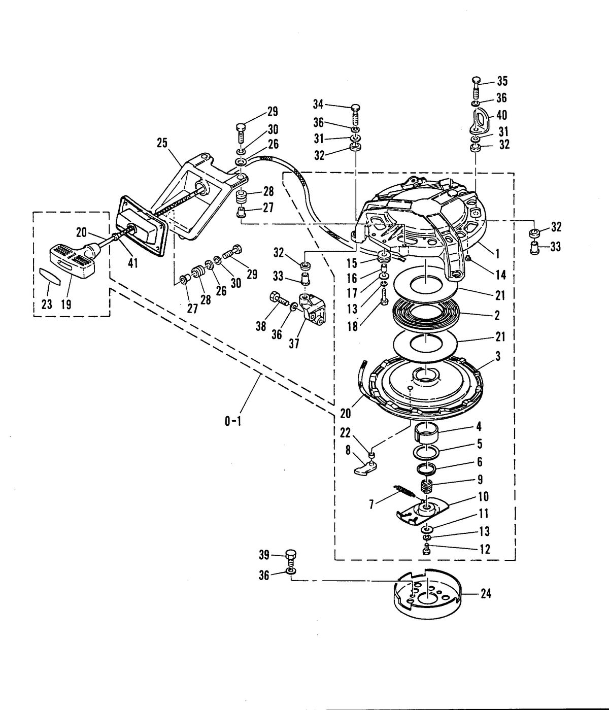 MARINER 55 H.P. W/MARATHON RECOIL STARTER