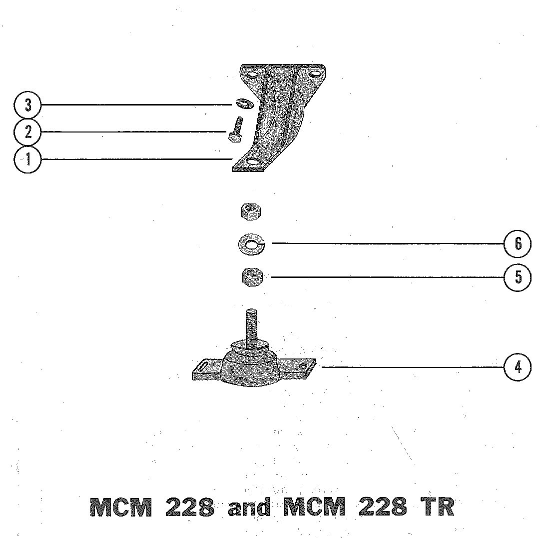 MERCRUISER 228 ENGINE (G.M.) ENGINE MOUNTING