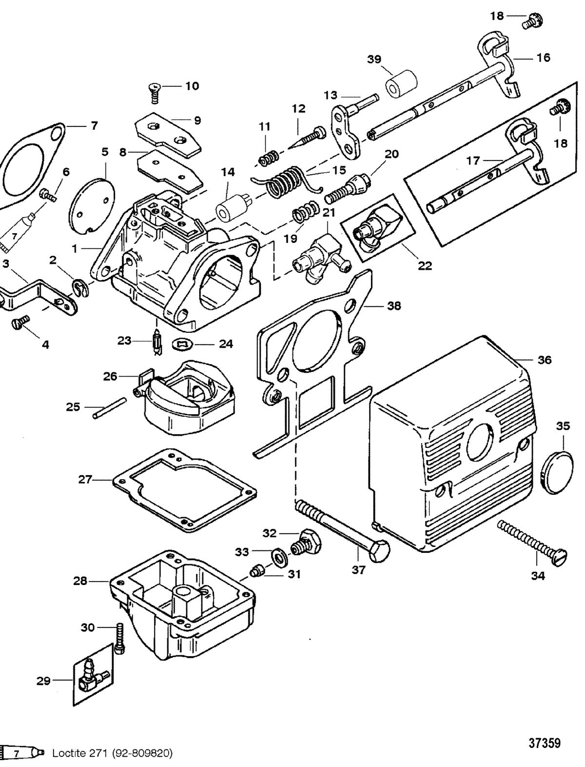 MERCURY/MARINER 30/40 H.P. CARBURETOR