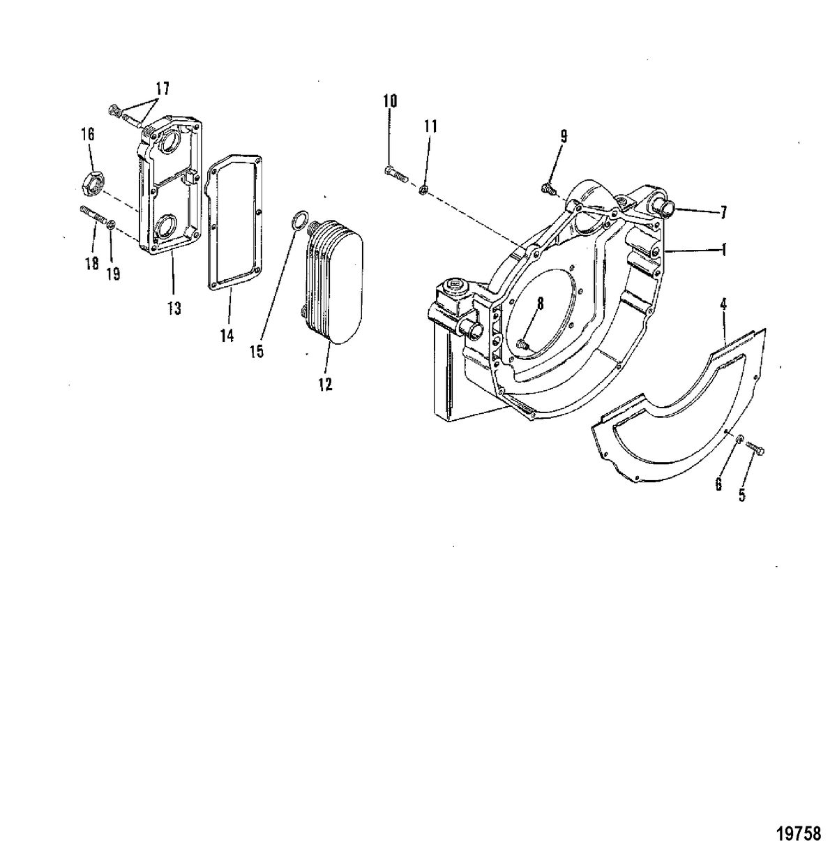MERCRUISER 370/400/440/460 CYCLONE TRS ENGINE Flywheel Housing(Single Cooler)