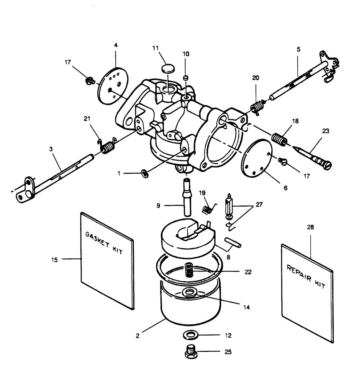 FORCE FORCE 1989 85 H.P. "B" MODEL L-DRIVE CARBURETOR