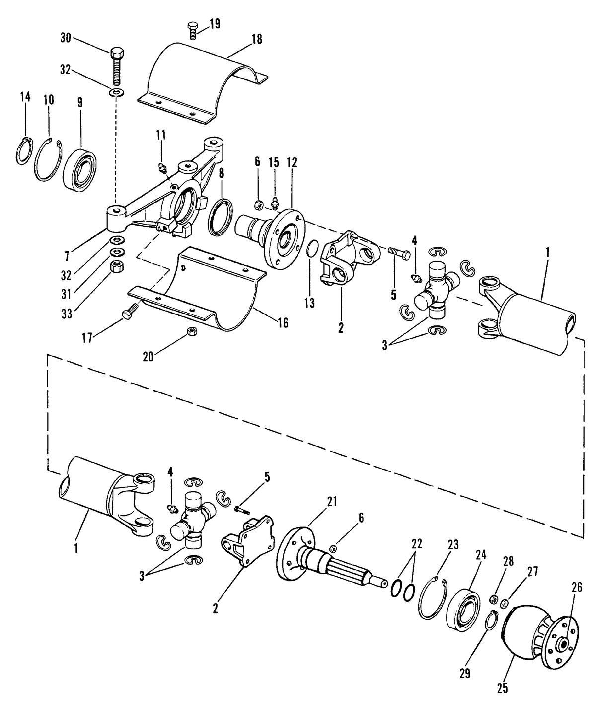 MERCRUISER 898 (STERN DRIVE) 198 (INBOARD) ENGINE DRIVE SHAFT EXTENSION COMPONENTS (M0061-G8)