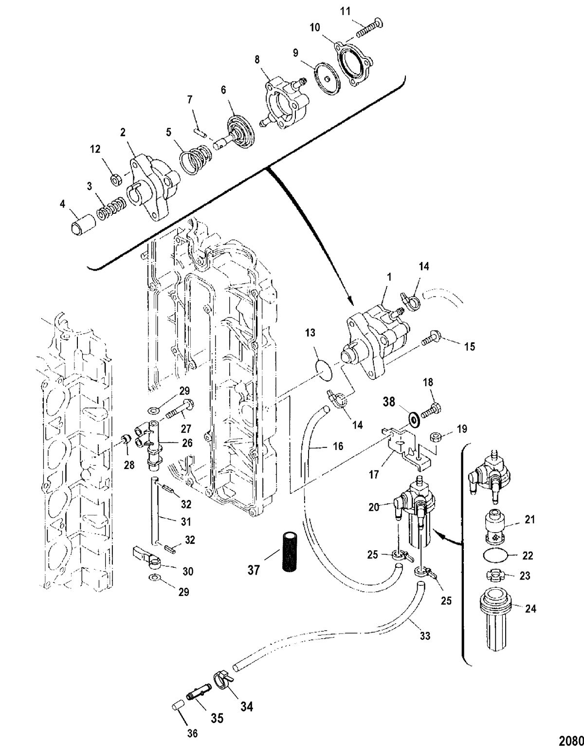 MERCURY/MARINER 75/90 (4-STROKE) Fuel Pump