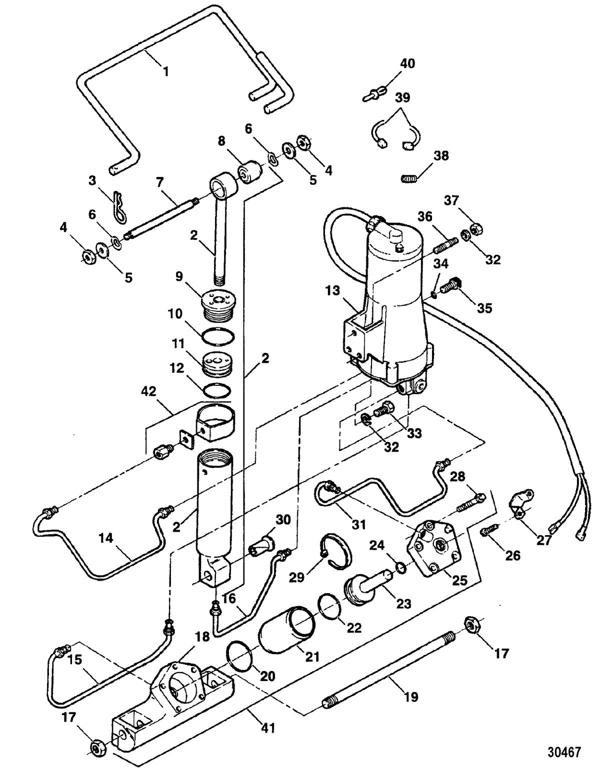 FORCE FORCE TRIM AND TILT MODELS 85 THRU 150 HP TRIM & TILT ASSEMBLY(F5H150-1)