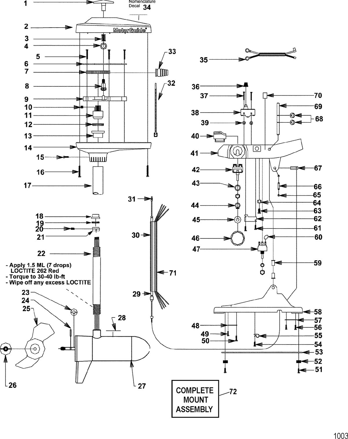 TROLLING MOTOR MOTORGUIDE HVF AND HVT SERIES Complete Trolling Motor(Model HVF5000 / HVF5200) (12 Volt)