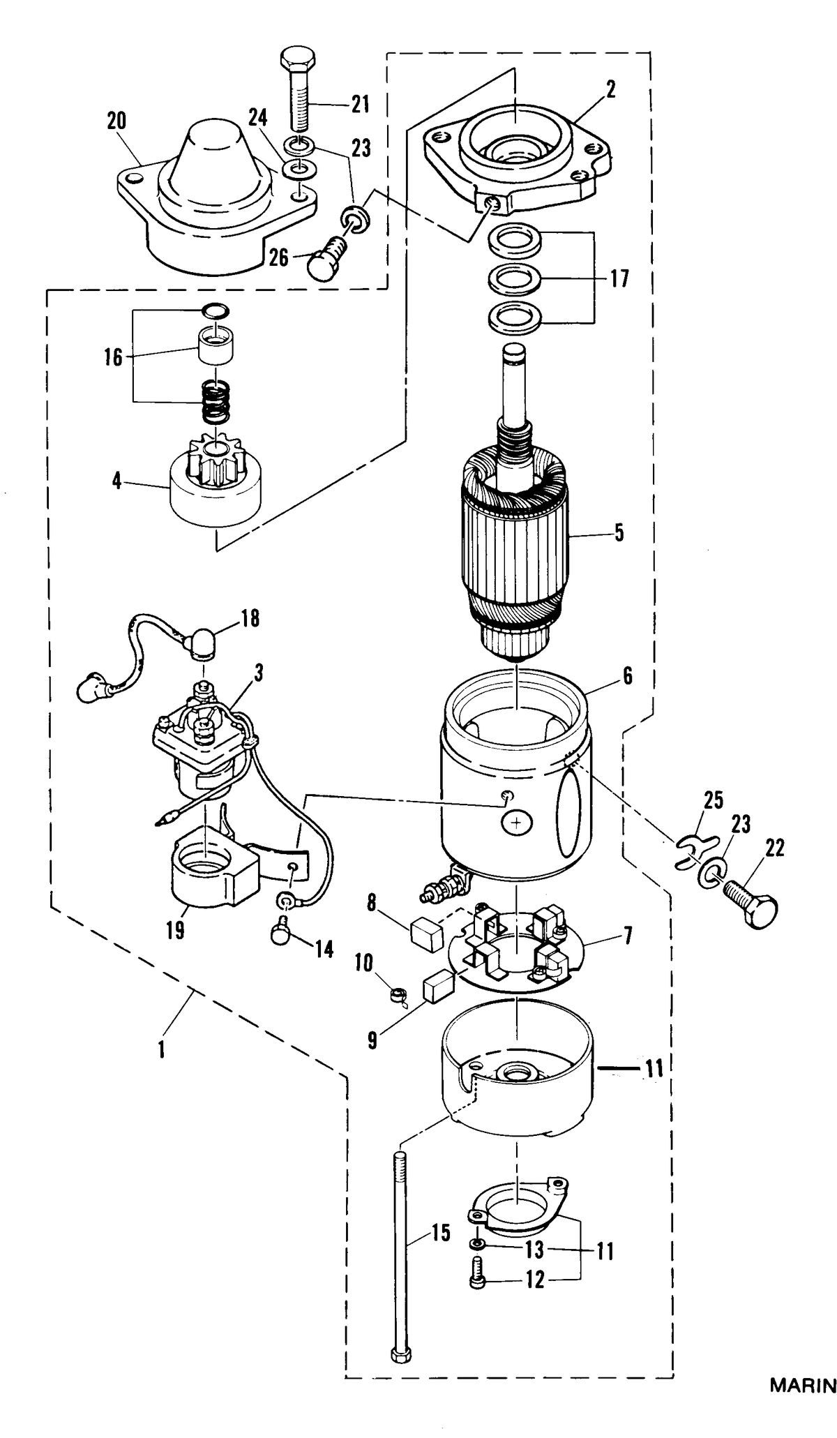 MARINER MARINER 60 ELECTRIC STARTER MOTOR