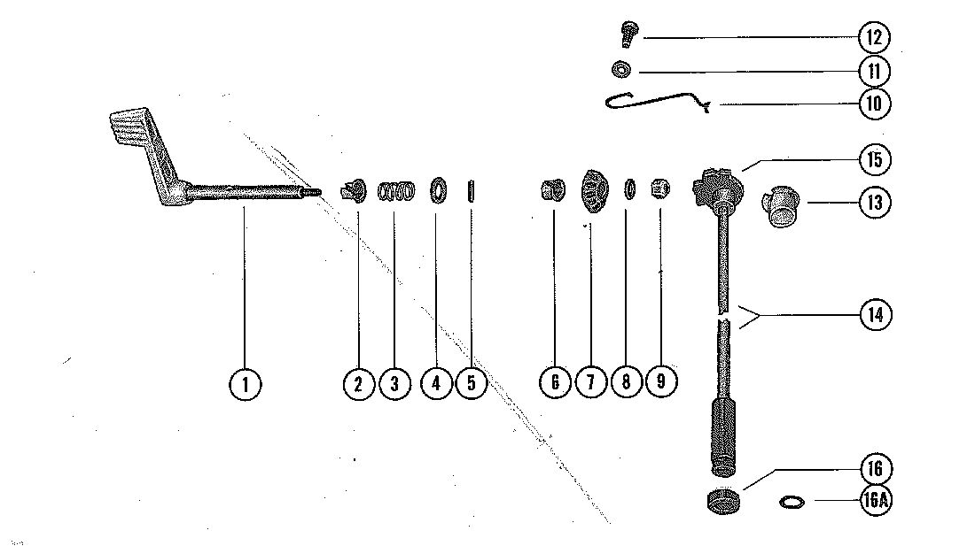 MERCURY 60 H.P. SHIFT CONTROL LINKAGE