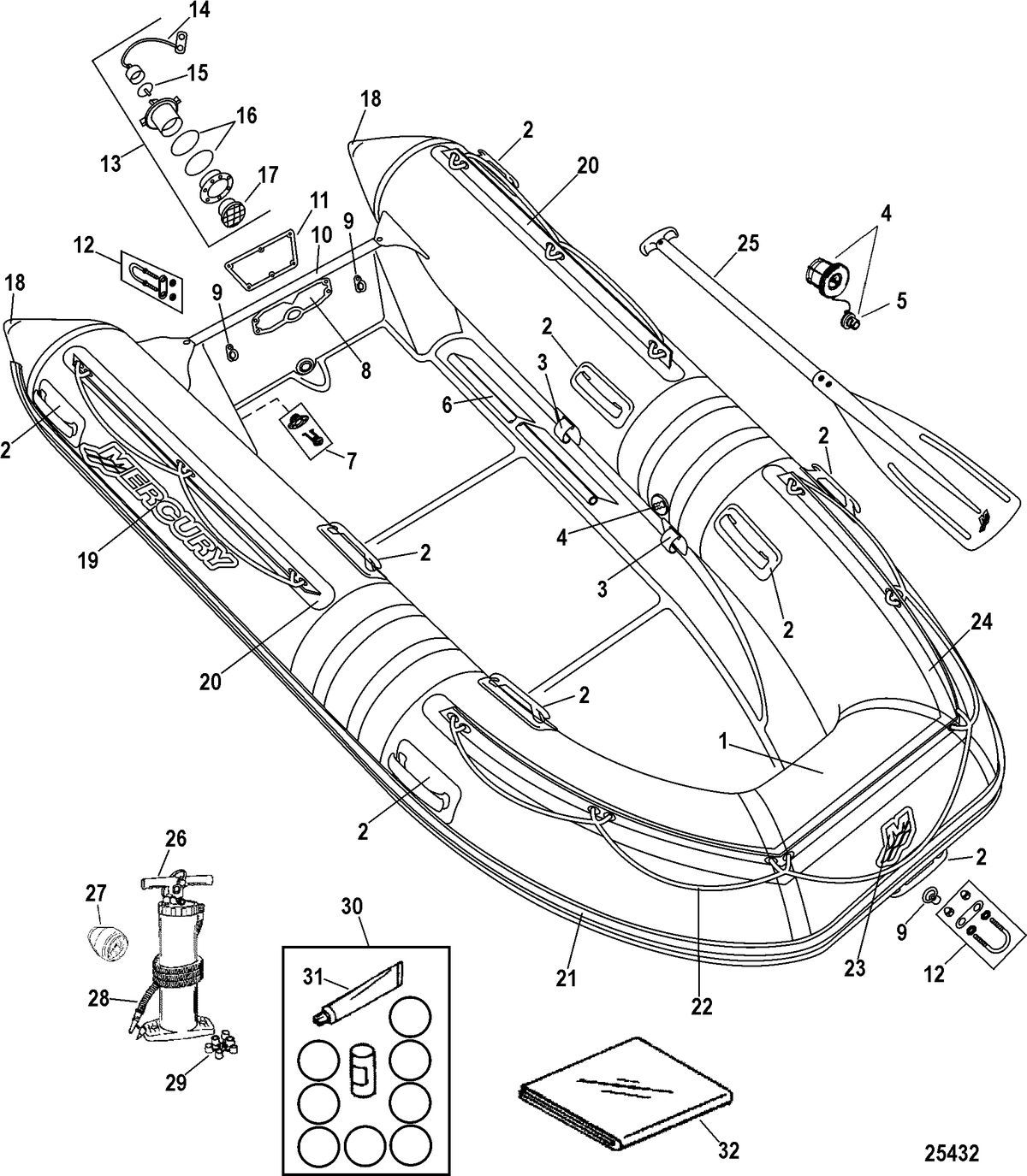INFLATABLES OCEANRUNNER HYPALON RIB Mercury RIB OceanRunner(320/340 Models)