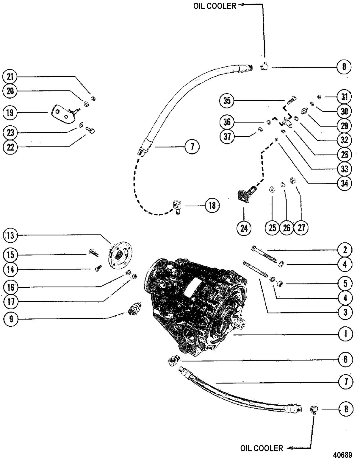 MERCRUISER 470 ENGINE Transmission & Related Parts(INBOARD)
