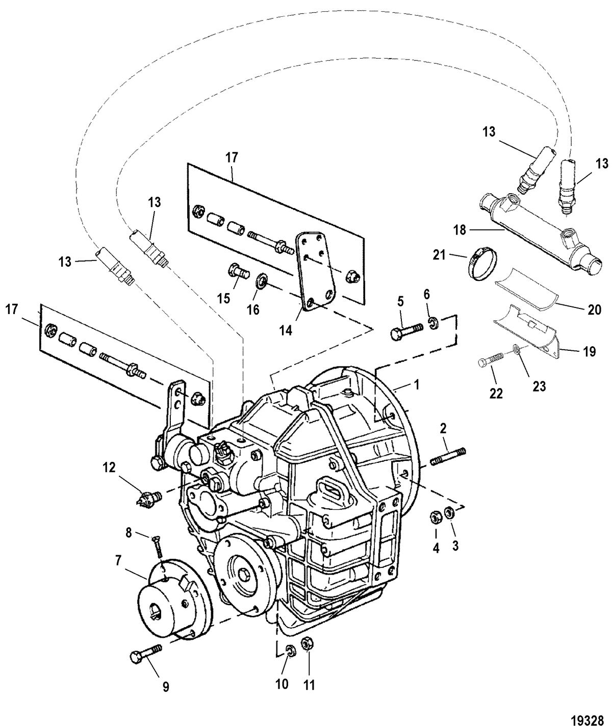 MERCRUISER 350 MAG MPI (GEN+)MIE Transmission and Related Parts(Hurth 630)