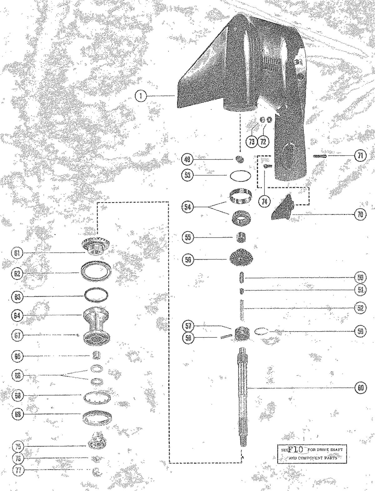 MARINER 115 HORSEPOWER GEAR HOUSING ASSEMBLY, COMPLETE (PAGE 2)