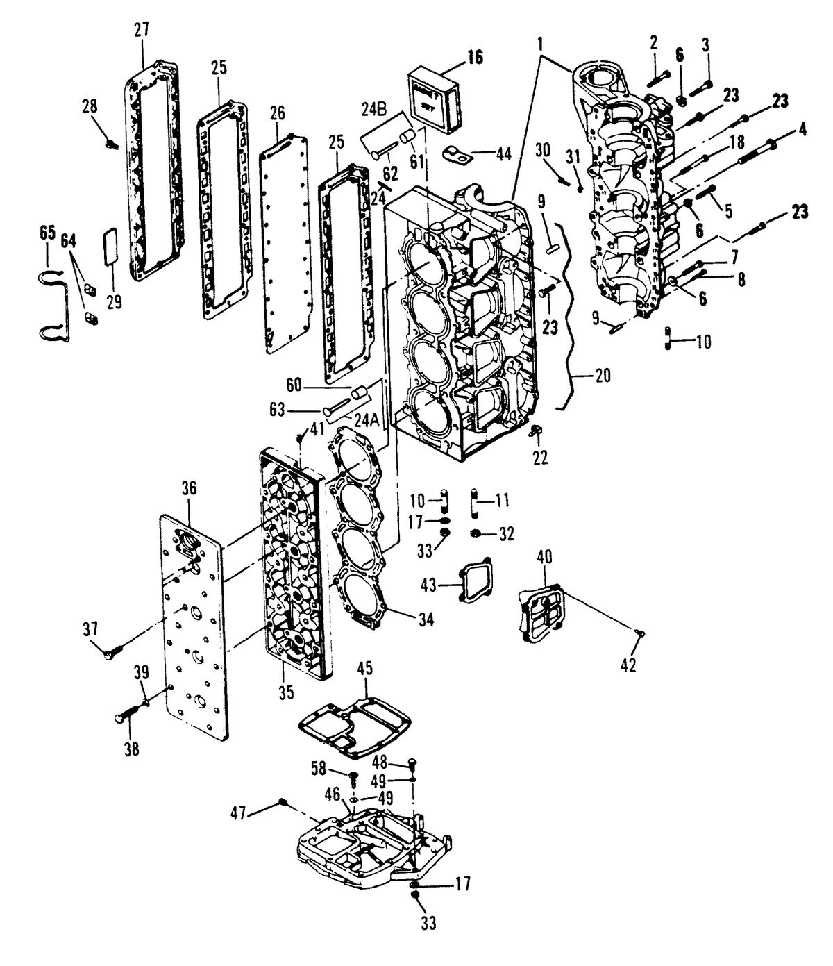FORCE 120 H.P. CYLINDER BLOCK