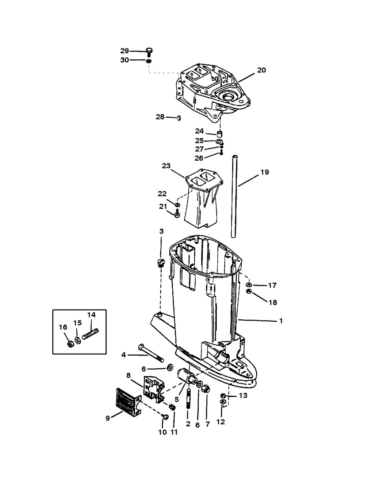 RACE OUTBOARD 2.5L (EFI) 2.5L (EFI-OFFSHORE) DRIVESHAFT HOUSING (LONG/X-LONG-STANDARD)