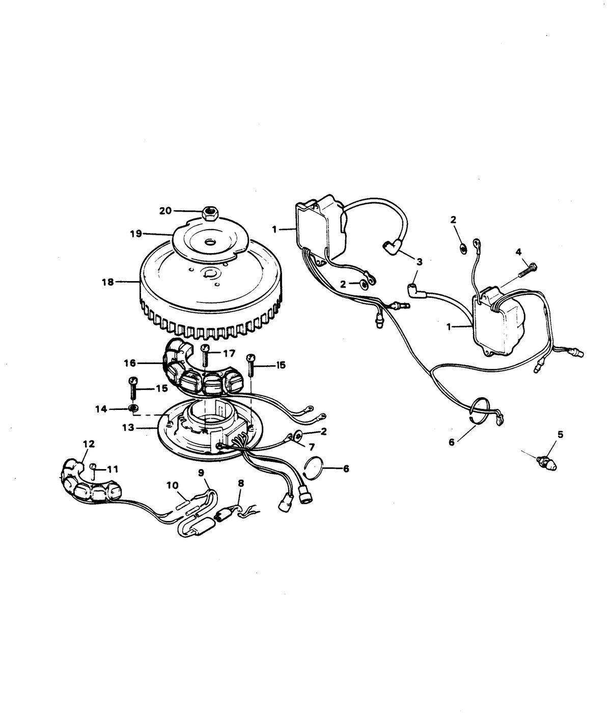 CHRYSLER 7.5 H.P. SAILOR ELECTRICAL COMPONENTS