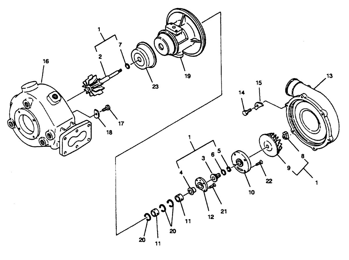 MERCRUISER HINO DIESEL 250 H.P. TURBOCHARGER ASSEMBLY