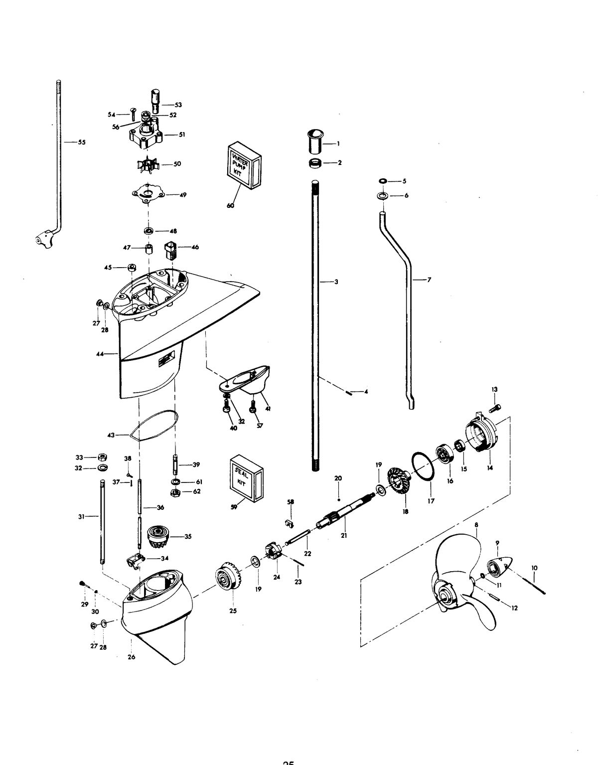 CHRYSLER 45 H.P GEAR HOUSING