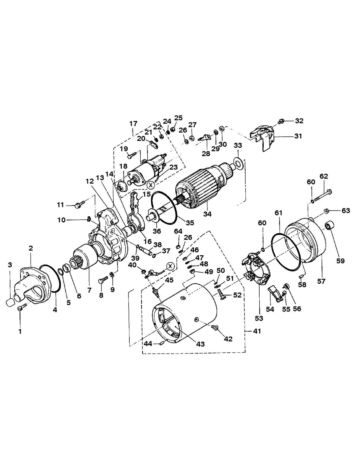 MERCRUISER HINO 175/220 STARTER ASS'Y (831002050) (831002051) (831002052)-PAGE 2/2