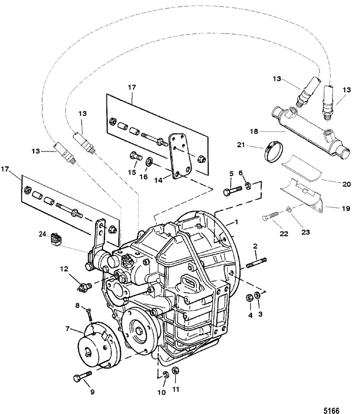 MERCRUISER 454 MAG MPI HORIZON/MIE 8.2L MPI Transmission and Related Parts(Hurth 630)