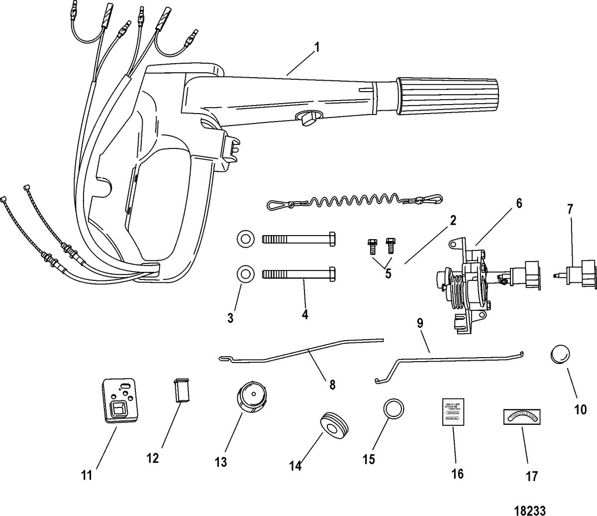 ACCESSORIES STEERING SYSTEMS AND COMPONENTS Tiller Handle Conversion Kit-Manual, 896289A01