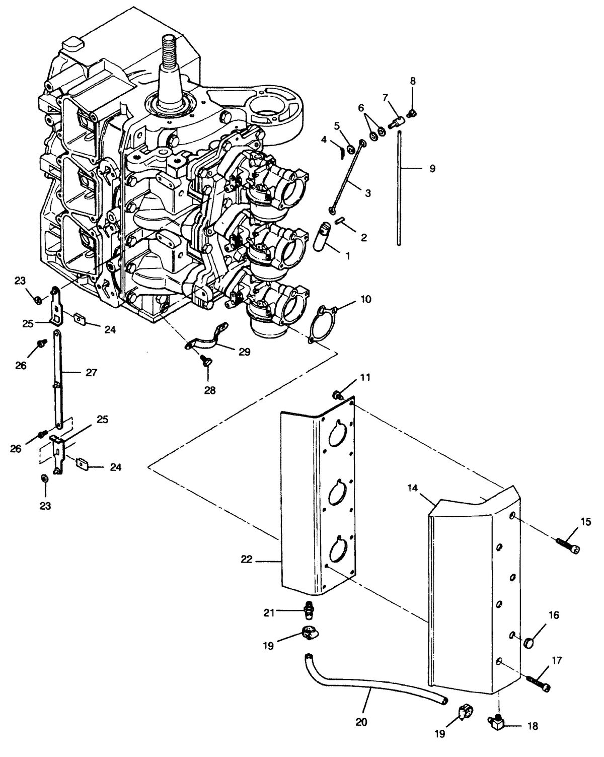 FORCE FORCE 90 HP1991 INTAKE COVER