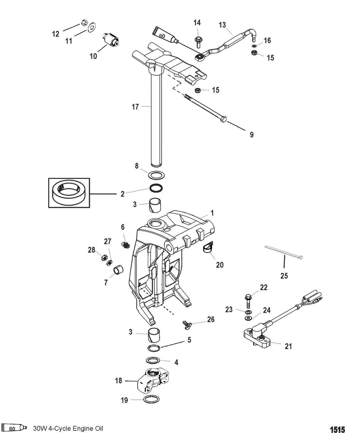RACE OUTBOARD 225X EFI PROMAX Swivel Bracket And Steering Arm(Long)