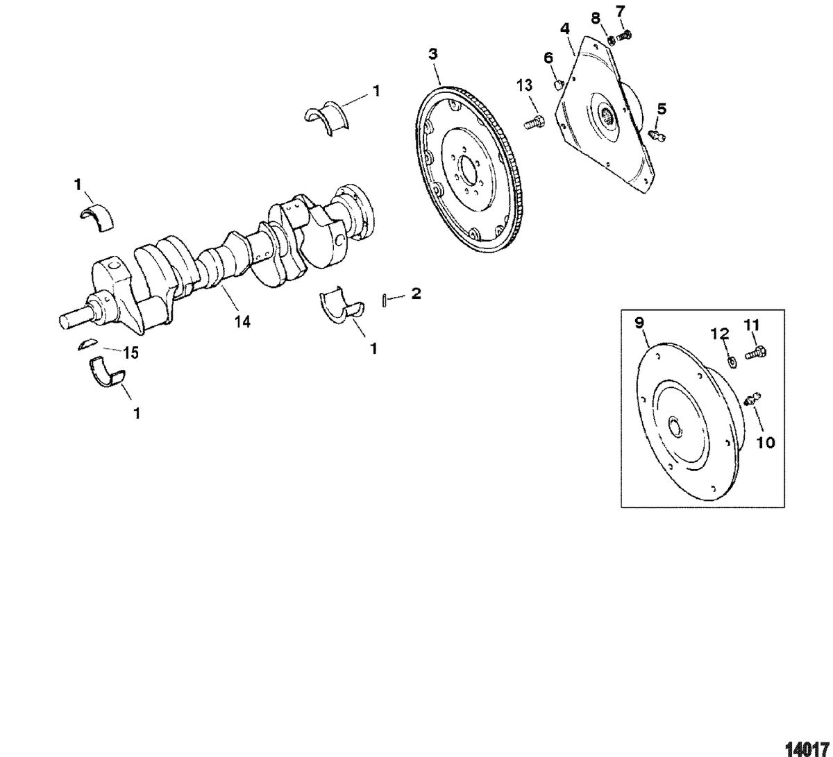 MERCRUISER 5.0L/5.7L ALPHA/BRAVO GEN+ Crankshaft And Flywheel