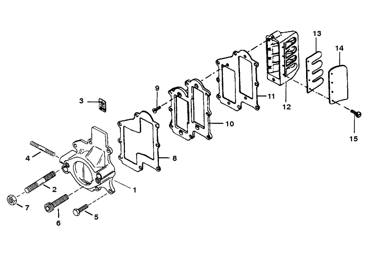 FORCE 40/50 H.P. REED PLATE AND ADAPTER FLANGE