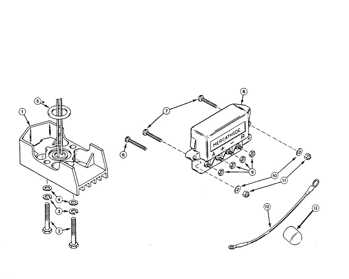 MERCRUISER 350 MAGNUM ENGINE MERCATHODE KIT