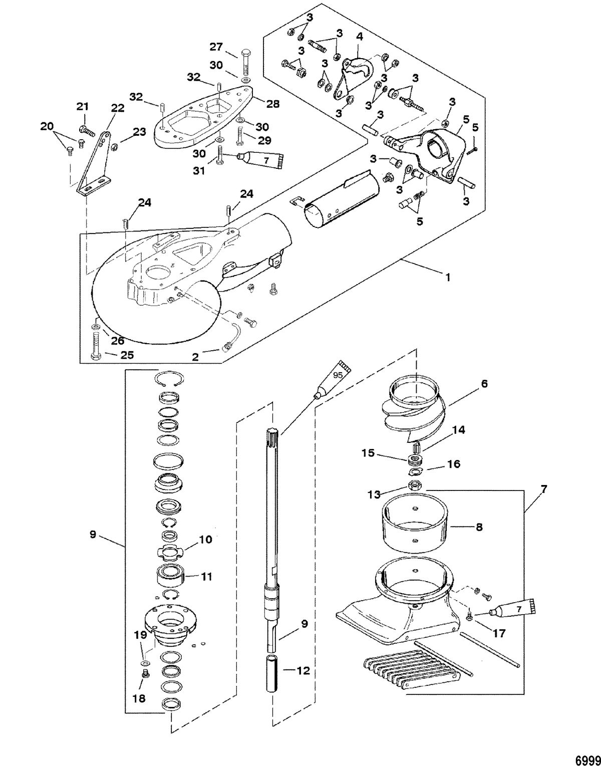 MERCURY/MARINER 40/50 JET 30 (3 CYLINDER) 2-STROKE Jet Pump Assembly