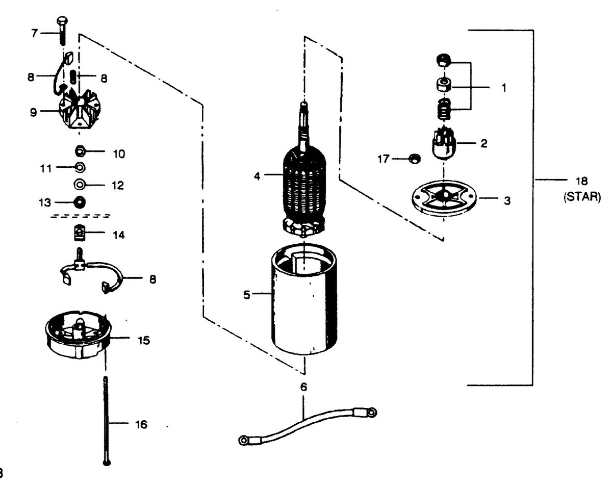 FORCE FORCE 1988 50 H.P. "C" MODELS ELECTRIC STARTER