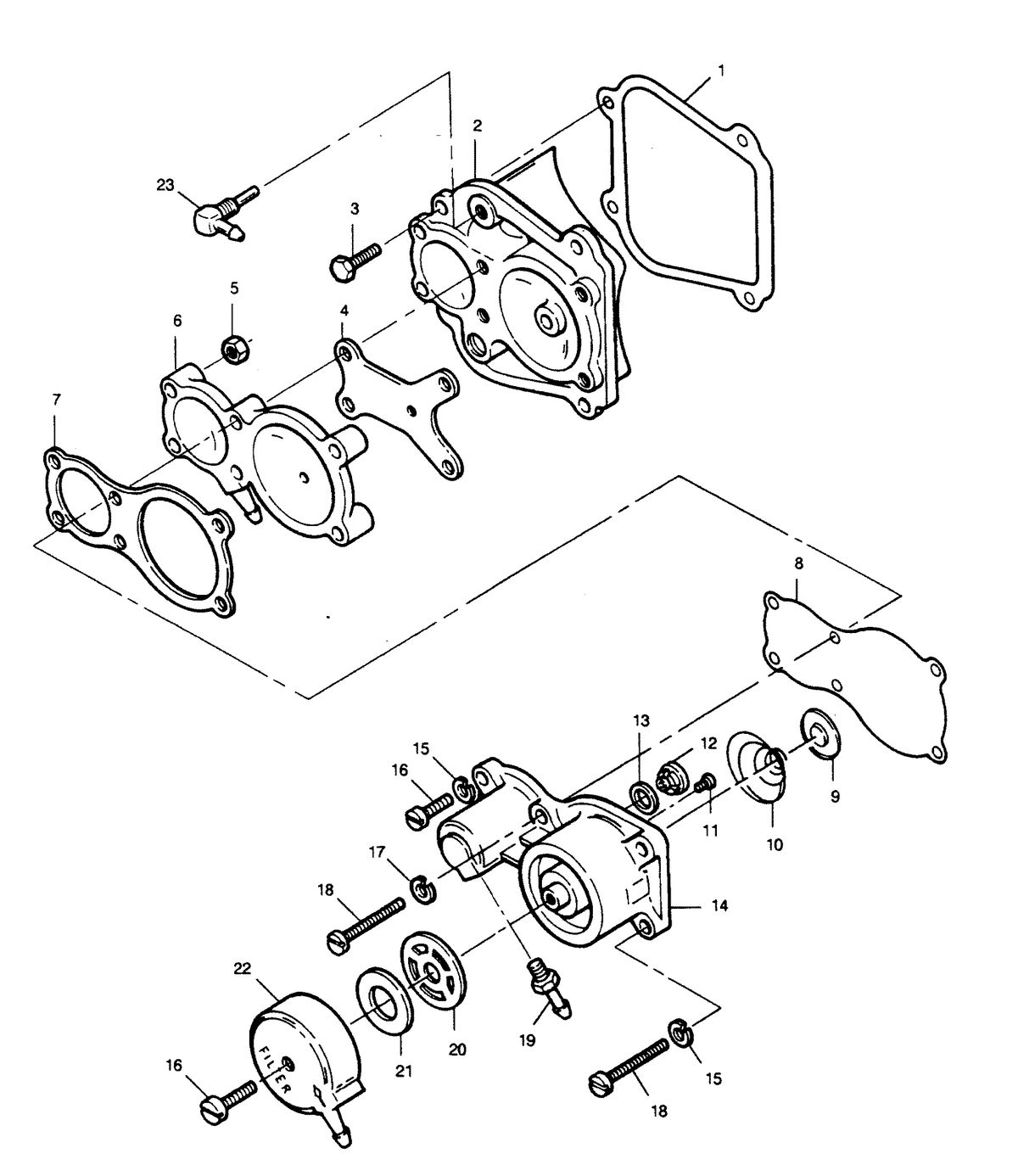 FORCE FORCE 1990 120 H.P. "B" MODEL L-DRIVE FUEL PUMP